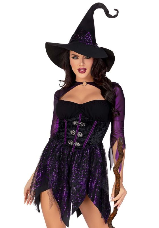 Костюм ведьмы Leg Avenue Mystical Witch L, платье, шляпа