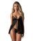 Пеньюар и трусики Obsessive Blomentis babydoll & thong M/L