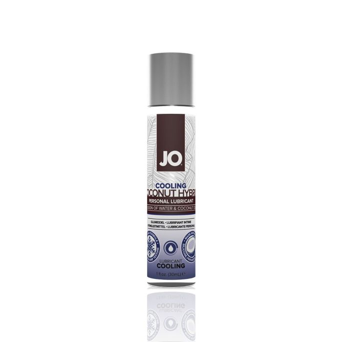 Охлаждающая смазка-крем с кокосовым маслом JO Coconut Hybrid COOLING (30 мл) белая