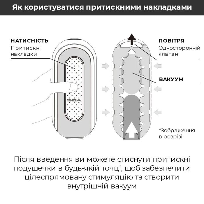 Мастурбатор Tenga Flip Zero Black, изменяемая интенсивность стимуляции, раскладной