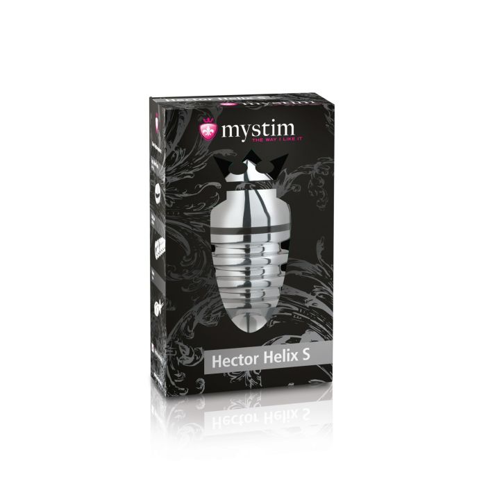 Металлическая анальная пробка Mystim Hector Helix S для электростимулятора, диаметр 4см