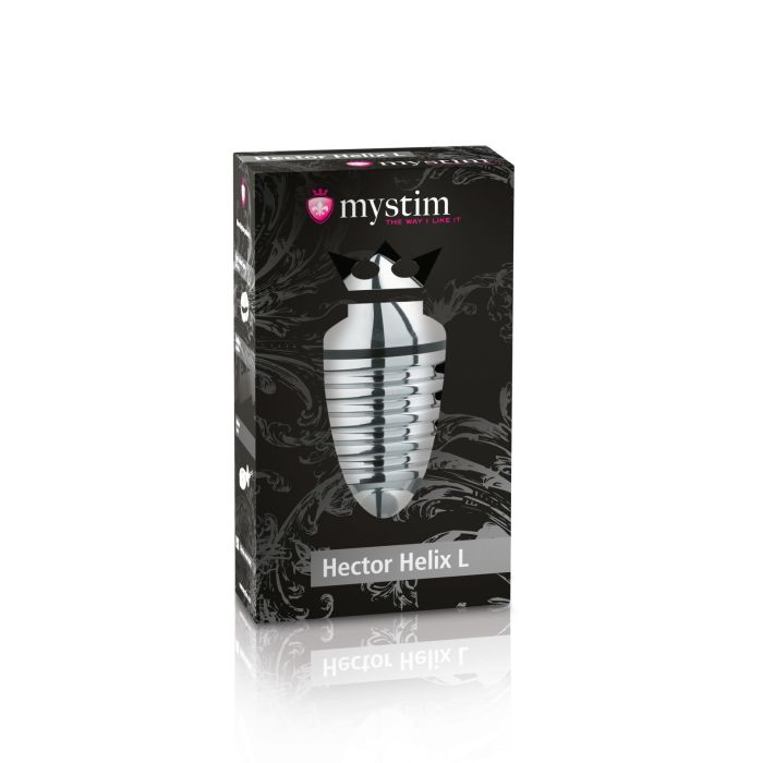 Металлическая анальная пробка Mystim Hector Helix L для электростимулятора, диаметр 5см