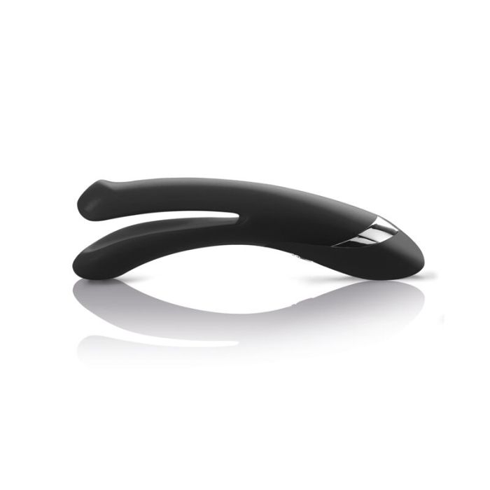Вибратор двойной с электростимуляцией Mystim Tingling Aparte eStim Black, миостимулятор
