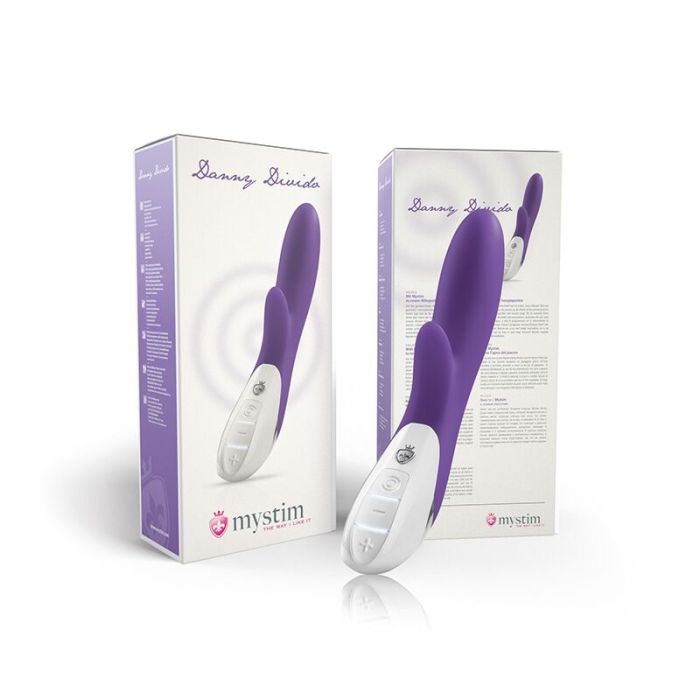 Вибратор-кролик Mystim Danny Divido Purple с глубокой вибрацией, 2 мотора