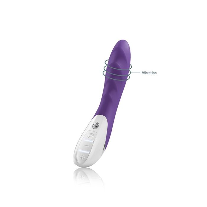 Мощный вибратор Mystim Sassy Simon Purple с двумя моторами и стимулирующим рельефом