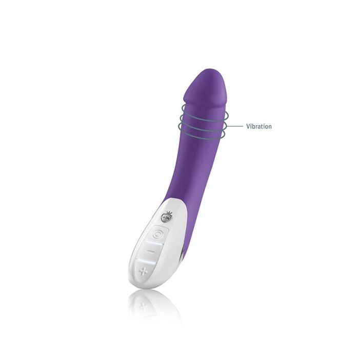 Мощный вибратор Mystim Terrific Truman Purple с двумя моторами и выраженной головкой