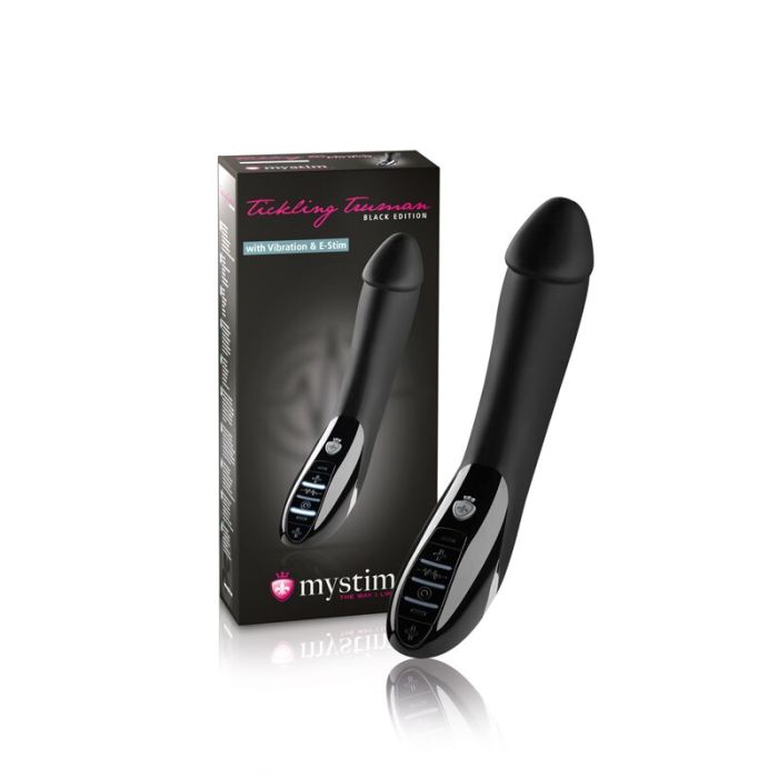 Вибратор с электростимуляцией Mystim Tickling Truman eStim Black, миостимулятор