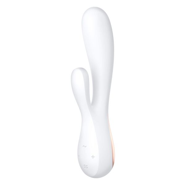 Смарт вибратор-кролик Satisfyer Mono Flex White, 2 мотора, управление через интернет