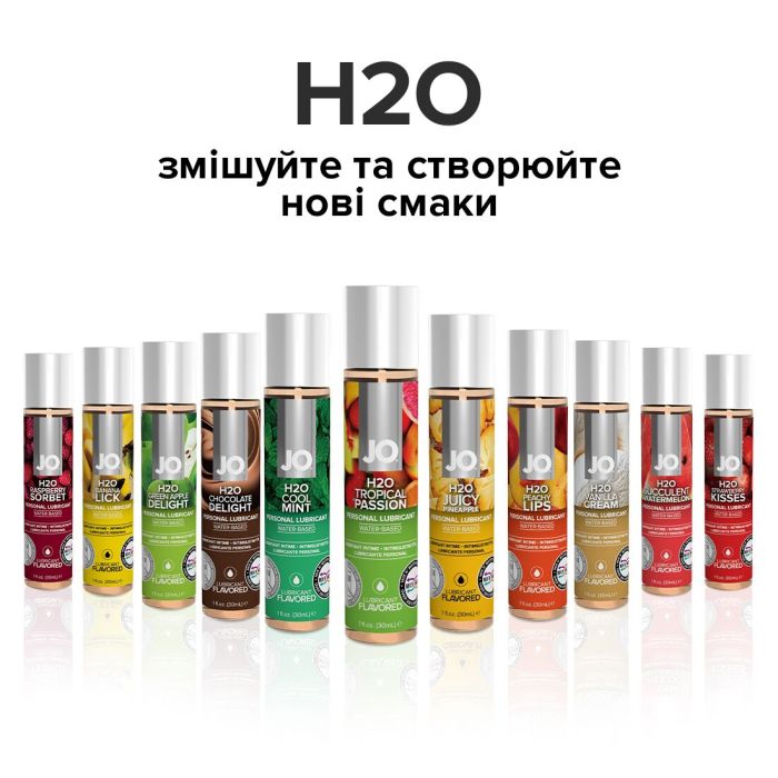 Смазка на водной основе JO H2O — Tropical Passion (60 мл) без сахара, растительный глицерин