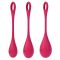 Набор йони бусин Satisfyer Yoni Power 1 Red, диаметр 2-2,5-3см, вес 22-46-74гр