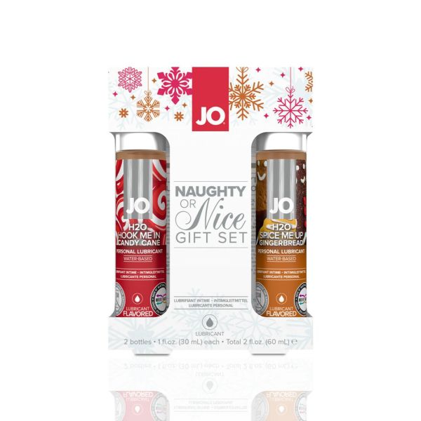 Набор лубрикантов JO Naughty or Nice Gift Set – Candy Cane & Gingerbread (2*30 мл)