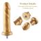 Золотой фаллоимитатор Hismith 6.8" Golden Silicone Dildo, система KlicLok