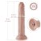 Реалистичный фаллоимитатор для секс-машин Hismith 7.5" Flexible Silicone Dildo, система KlicLok