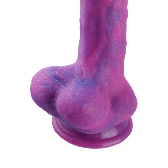 Фаллоимитатор 8.2" с вибрацией для секс-машин Hismith Purple Silicone Dildo with Vibe, KlicLok
