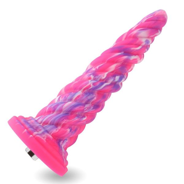 Фантазийный фаллоимитатор 10.12" для секс-машин Hismith Silicone Dildo rose Monster Series, KlicLok