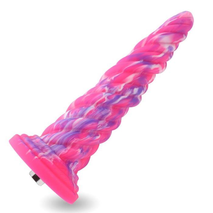 Фантазийный фаллоимитатор 10.12" для секс-машин Hismith Silicone Dildo rose Monster Series, KlicLok