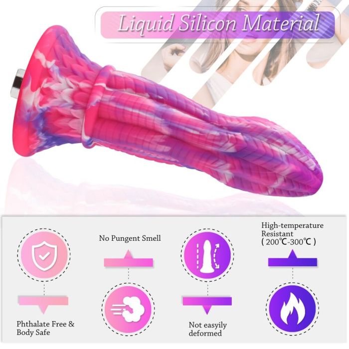 Фаллоимитатор для секс-машин Hismith 10.3" Silicone Monster Dildo Series, KlicLok и присоска