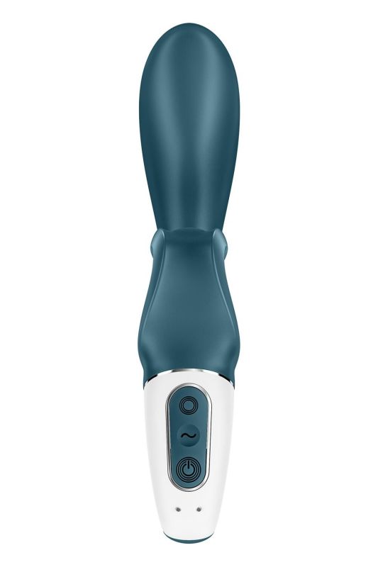 Смарт вибратор кролик Satisfyer Hug Me Bluegrey, 2 мотора, диаметр 4,2см, широкая клиторальная часть