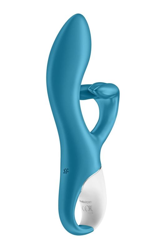 Вибратор кролик с тройным отростком Satisfyer Embrace me Turquoise, 2 мотора, диаметр 3,6 см