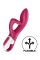 Вибратор кролик с тройным отростком Satisfyer Embrace me Berry, 2 мотора, диаметр 3,6 см
