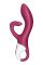 Вибратор кролик с тройным отростком Satisfyer Embrace me Berry, 2 мотора, диаметр 3,6 см