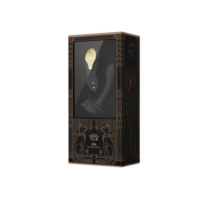 Смарт-вибратор в трусики Zalo - AYA Obsidian Black, насадка и пульт ДУ