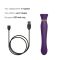 Смартвибратор 3в1 Zalo — Queen Twilight Purple, пульсирующая жемчужина и вакуум, кристалл Swarovski