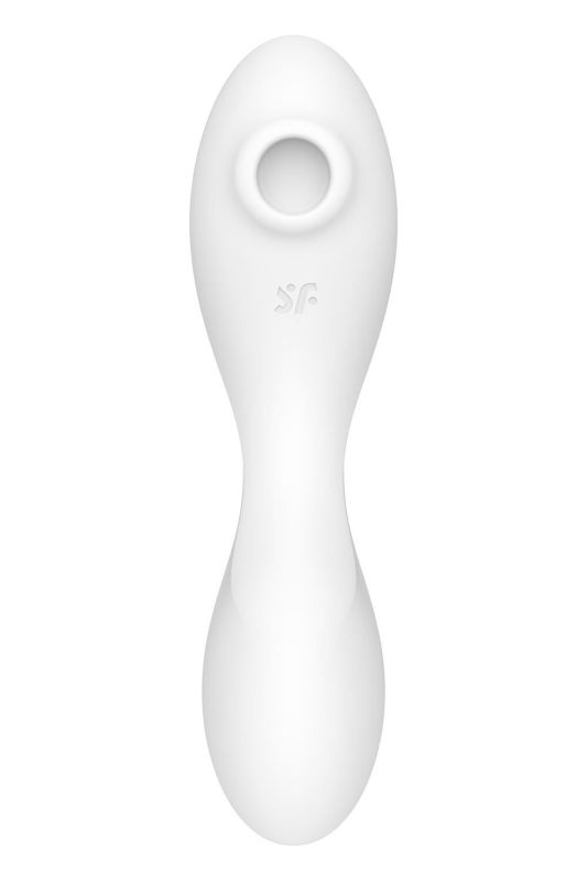 Вакуумный смарт-стимулятор с вибрацией Satisfyer Curvy Trinity 5 (White), управление со смартфона