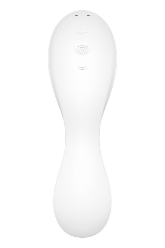 Вакуумный смарт-стимулятор с вибрацией Satisfyer Curvy Trinity 5 (White), управление со смартфона