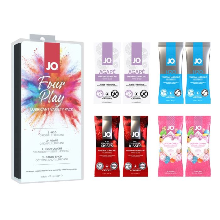 Набор смазок на водной основе JO Four Play (8*10 мл): H2O Original, Agap? Original, H2O Strawberry K