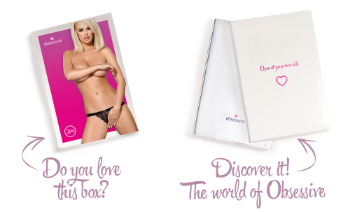 Кружевные танга с доступом Obsessive 828-THC-1 crotchless thong S/M, черные