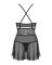 Эротический кружевной комплект с сеточкой Obsessive 838-BAB-1 babydoll & thong black L/XL, черный, п