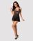 Эротический кружевной комплект с сеточкой Obsessive 838-BAB-1 babydoll & thong black XXL, черный, пе