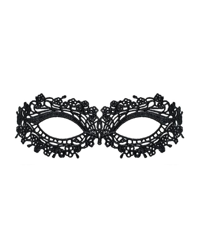 (SALE) Кружевная маска Obsessive A710 mask, единый размер, черная