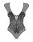 Бодистокинг из крупной сетки с кружевом Obsessive B112 teddy S/M/L, черный, с доступом