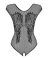 (SALE) Бодистокинг из крупной сетки с кружевом Obsessive B112 teddy XL/XXL, черный, с доступом