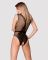 (SALE) Сетчатый бодистокинг с доступом Obsessive B115 teddy S/M/L, черный