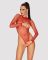 Сетчатый бодистокинг с длинным рукавом Obsessive B126 teddy red S/M/L, красный
