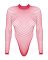 Сетчатый бодистокинг с длинным рукавом Obsessive B126 teddy red S/M/L, красный