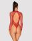 (SALE) Сетчатый бодистокинг с длинным рукавом Obsessive B126 teddy red XL/XXL, красный