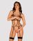 (SALE) Боди из стреп с доступом Obsessive Badossa crotchless teddy L/XL, черный