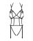 (SALE) Боди из стреп с доступом Obsessive Badossa crotchless teddy L/XL, черный