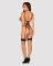 (SALE) Боди из стреп с доступом Obsessive Badossa crotchless teddy L/XL, черный