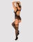 (SALE) Бодистокинг Obsessive Bodystocking F236 S/Ml/L, глубокое декольте, имитация шнуровки