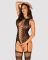 (SALE) Бодистокинг Obsessive Bodystocking F236 S/Ml/L, глубокое декольте, имитация шнуровки