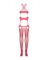 (SALE) Бодистокинг Obsessive Bodystocking G313 S/M/L red, шнуровка, геометрический декор