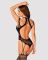 (SALE) Ажурный бодистокинг с отверстиями Obsessive Bodystocking G327 black S/M/L, черный, комбинезон, с дос