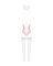 Эротический костюм зайки Obsessive Bunny suit 4 pcs costume pink L/XL, розовый, топ с подвязками, тр