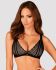 (SALE) Кружевной бюстгальтер с треугольной чашкой Obsessive Estiqua bra M/L, черный, широкие лямки