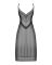 (SALE) Полупрозрачная длинная сорочка Obsessive Estiqua chemise XS/S, черный, ассиметричный крой